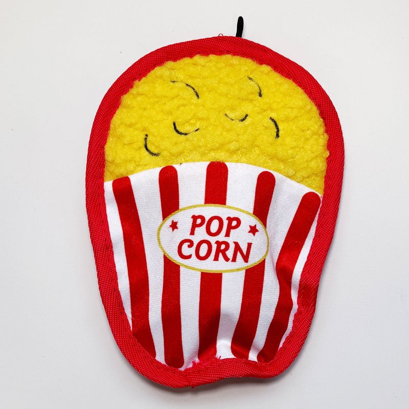 Giocattolo da masticare per animali domestici a forma di hamburger masticabile resistente per la pulizia dei denti e l'intrattenimento, con suono di peluche._voghion.com