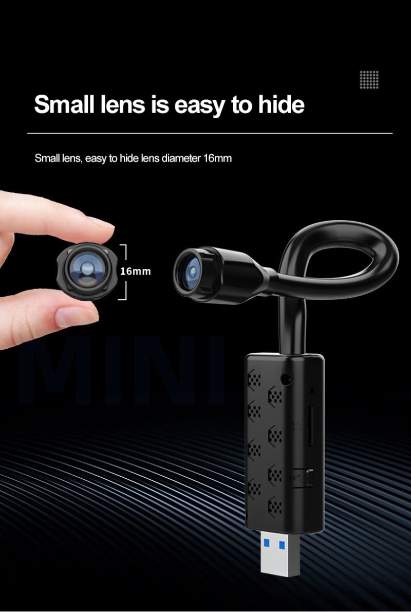 WiFi Mini Cameras Smart Home Monitoring USB Joint SD Card Cloud Storage Portable Remote Alarm Security Protection_voghion.com