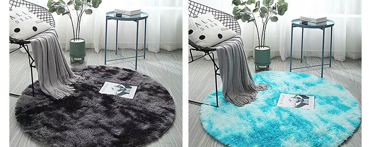 Alfombra de poliéster con estampado geométrico nórdico: suave, antideslizante y redonda para sala de estar, lavable y resistente a la decoloración (varios tamaños y colores)._voghion.com