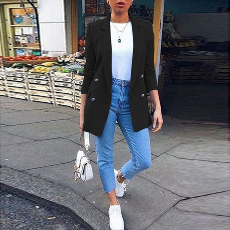 Women's Clothing Fashion Lapel Cardigan Temperament Suit Jacket_voghion.com