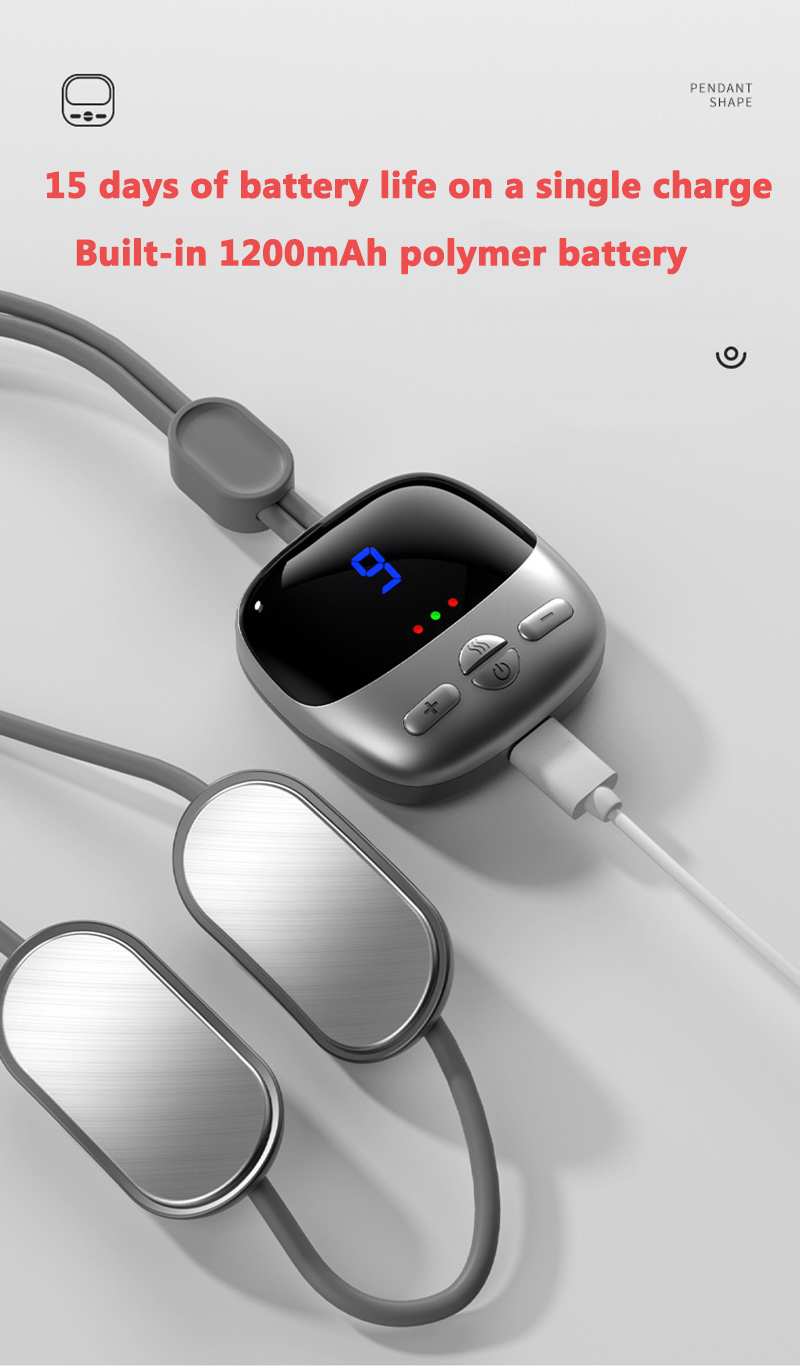 Smart Hanging Neck Cervical Massager Hot Compress Mini Spine Massager Portable EMS TENS Back Thigh Hand Massage For Pain_voghion.com