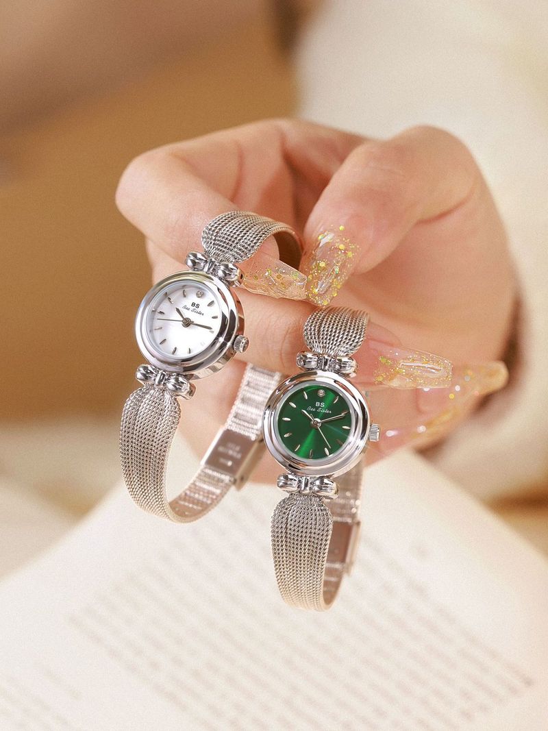 Women's Elegant Wheat Ear Design Luxury Quartz Watch With Mineral Crystal And Stainless Steel Clasp Temperament Women's Watch_voghion.com
