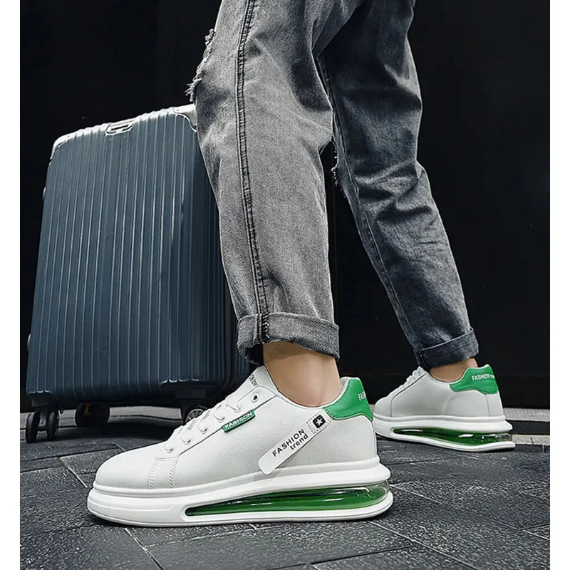 Height Increasing Fashion Brand Sneakers Men Casual Soft Comfortable Pu Leather Breathable Flats Shoes for Man tenis_voghion.com