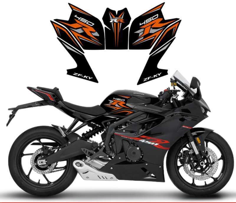 Suitable For Kaiyue 450RR Fuel Tank Wear And Anti Slip Fishbone Protective Sticker, Decorative Decal Print, Modified_voghion.com