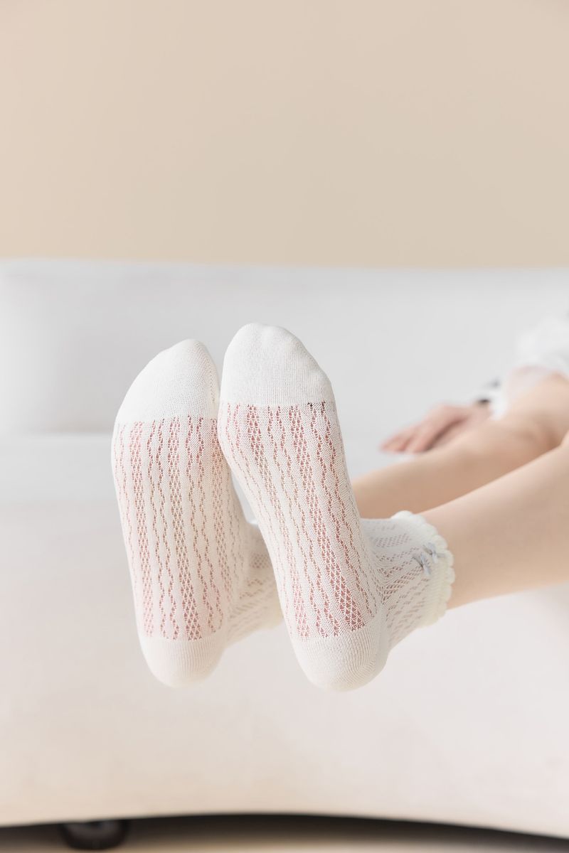 Calzini da donna, Calzini corti, Calzini estivi traspiranti senza cuciture in stile balletto, in maglia sottile_voghion.com