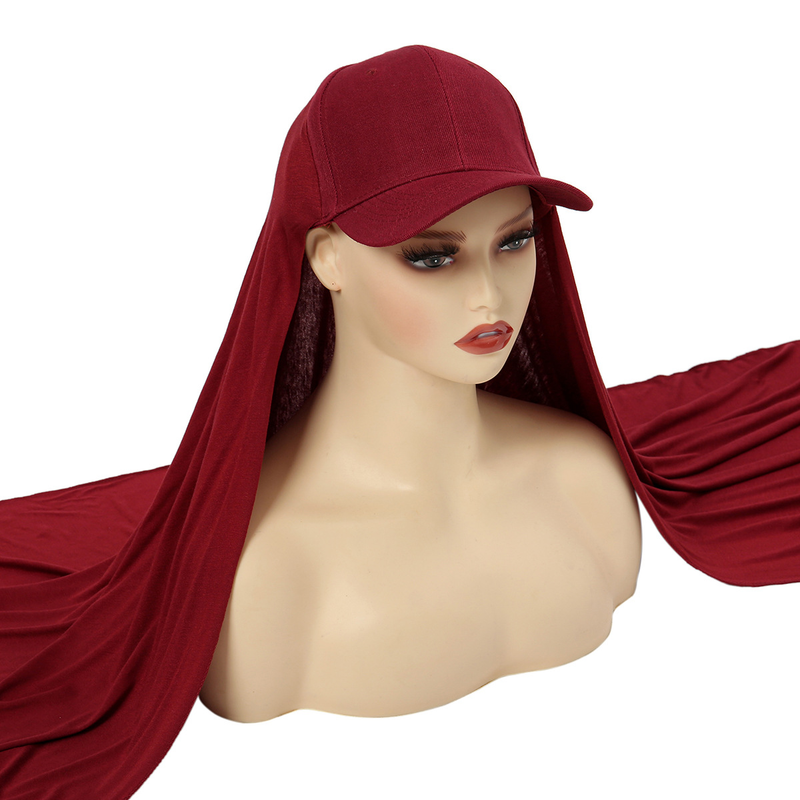 baseball cap handige hijab vrouwen hijab enkele kleur gemerceriseerde katoenen hijab hoed zonbescherming hoed_voghion.com