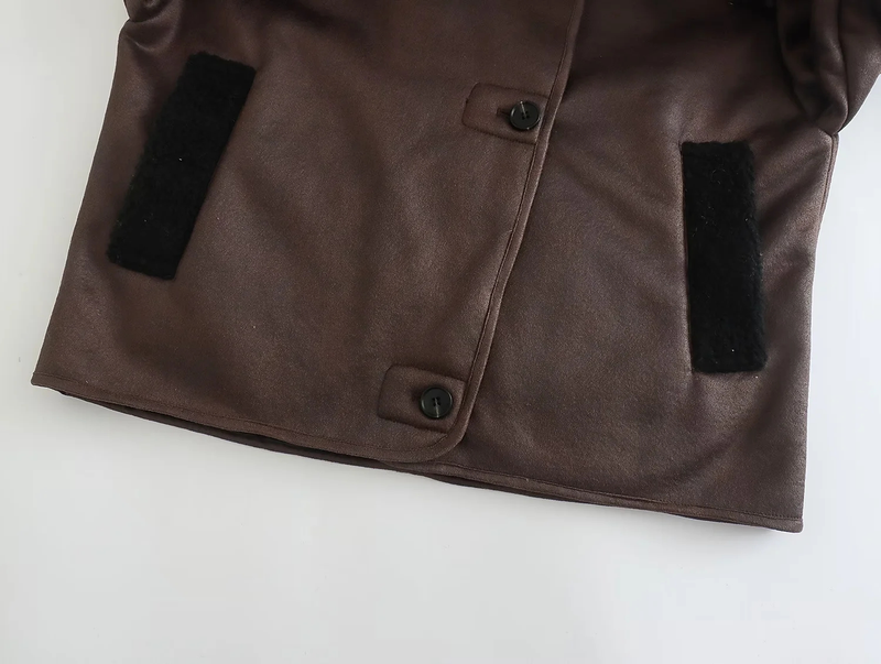 TRAF 2023 Fashion Leisue New Casual Leathe Shit Coat With Belt Jacket Coat Top Coat Autumn Winte Long Sleeve_voghion.com
