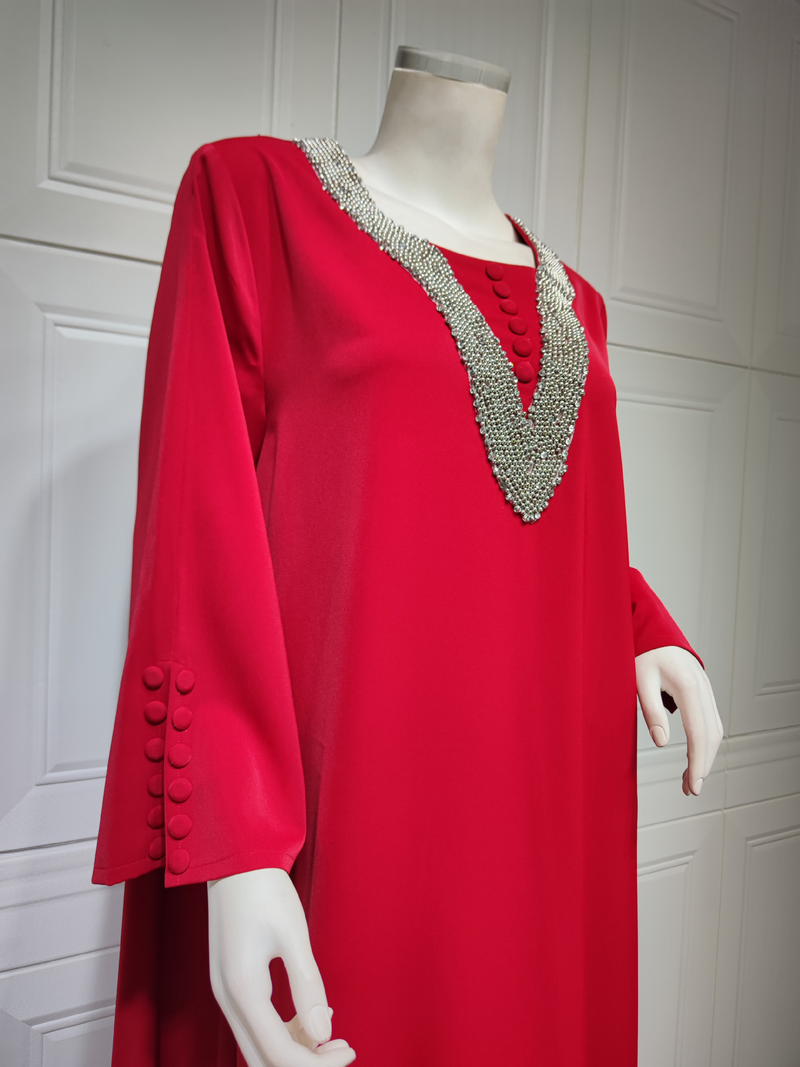 Muslimische Abaya Mit Seilstickerei, Damenrobe, Traditionell, Moderne, Wunderschön, Ramadan_voghion.com