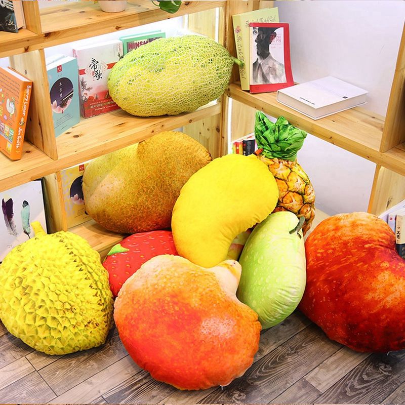 3D-Pfirsich-Plüschkissen mit niedlicher Fruchtform für Büro- und Heimdekoration_voghion.com