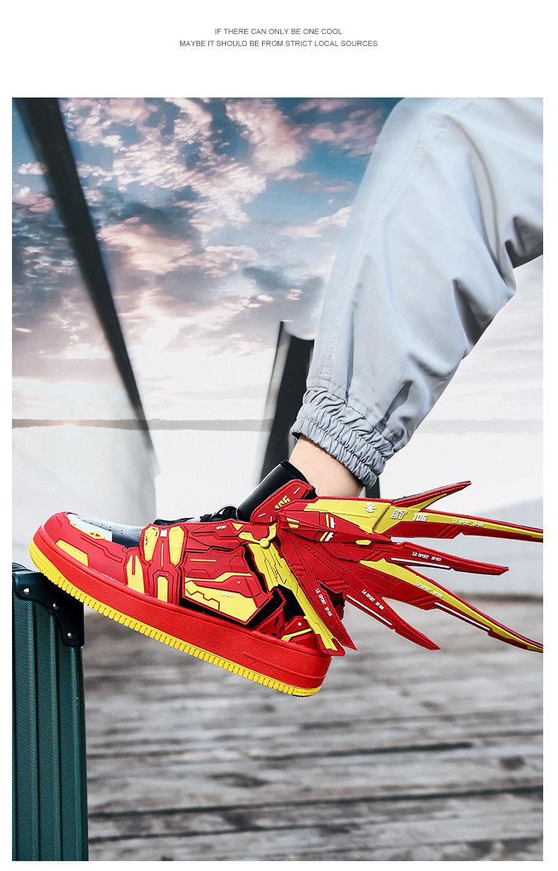 P6 Liberty Gundam High-Top-Sneaker in limitierter Auflage für Paare, Herren-Basketballschuhe, lässige Sneakers, trendige Schuhe_voghion.com