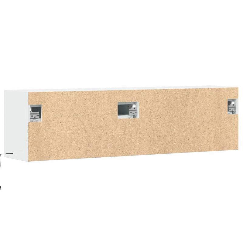 TV-Wandschrank mit LED-Beleuchtung Weiß 140x31x38 cm_voghion.com