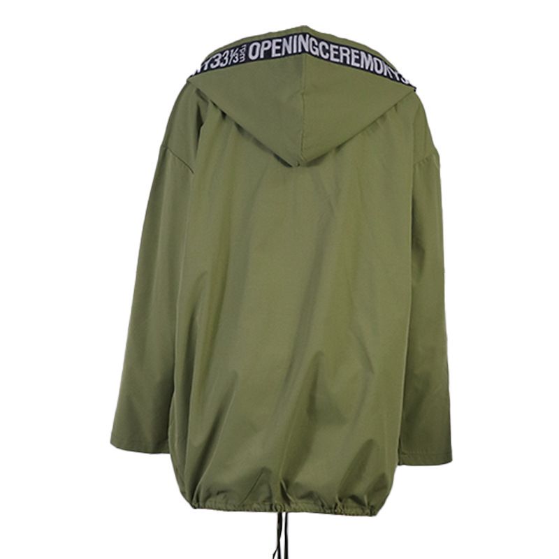 Lässiger Windbreaker mit Kapuze für Damen – Leichte, regenfeste Jacke (Grau/Schwarz/Armeegrün, S-XL)_voghion.com