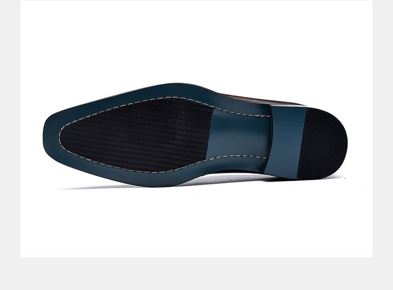 Skórzane buty męskie pierwsza warstwa skóry bydlęcej biznesowe formalne skórzane Brock rzeźbione brytyjskie zabytkowe buty ślubne garniturowe_voghion.com