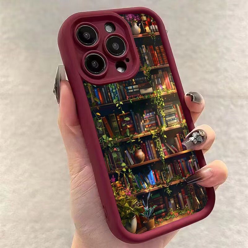 Puķu plaukta gleznas mīksts tālruņa maciņš iPhone 16 15 14 13 12 11 Pro Max XS X XR 7 8 Plus 15 16 PRO SE2 triecienizturīgs vāciņš_voghion.com