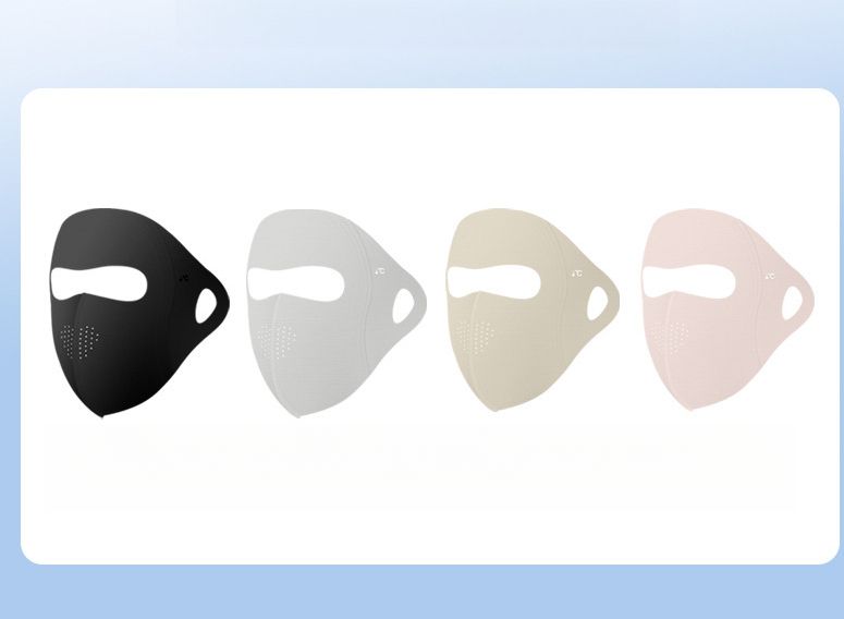 Chu Zhi Wen Full Face UV Protection UPF50 Breathable Skin-friendly Sun Mask_voghion.com