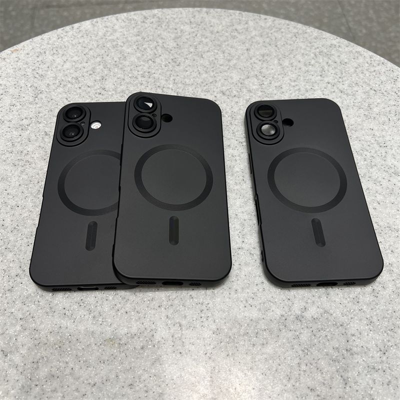 Custodia di ricarica wireless magnetica opaca di lusso per iPhone 16 15 14 Pro Max Plus 13 12 11 XR X XS 7 8 Cover antiurto_voghion.com