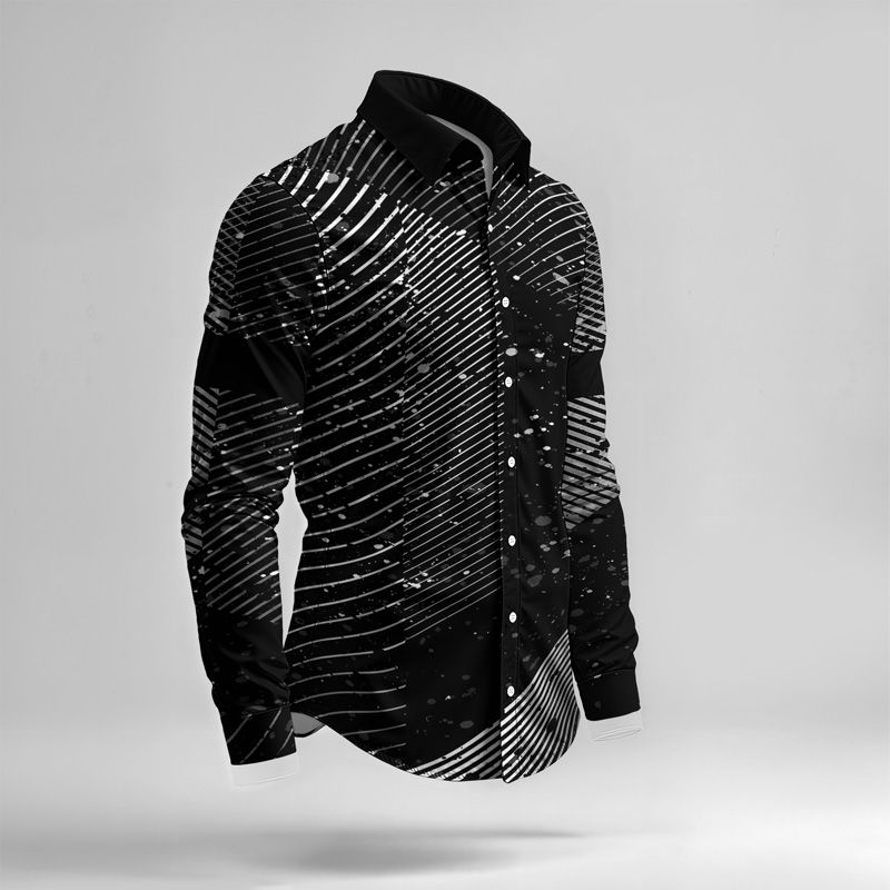 Camicia da uomo semplice, modello monopetto, con risvolto, nuova moda quotidiana, casual, comoda e ampia, da lavoro_voghion.com