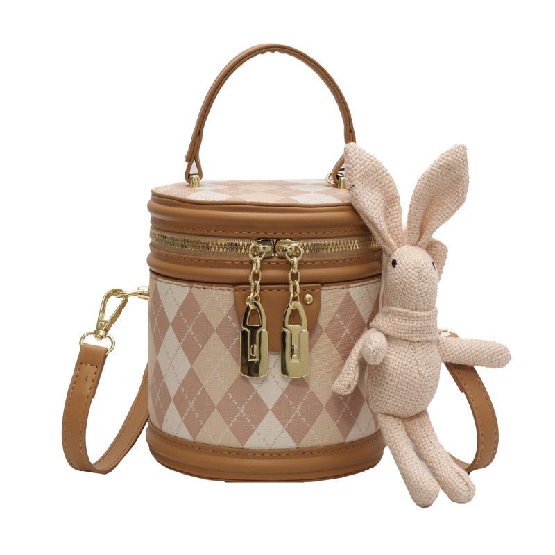 Borsa a secchiello a tracolla casual con tracolla cilindrica trapuntata minimalista, nuova moda estiva 2025 per le donne_voghion.com