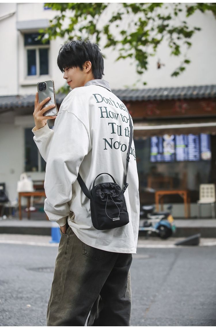 Borsa a tracolla da uomo, stile campeggio in montagna, portatile, per sport e tempo libero, per telefono, alla moda, di marca_voghion.com