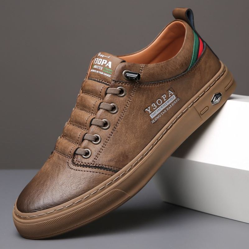 Euro Step Clearance 2025 Primavera Nuova Moda Uomo Sneakers in Vera Pelle con Suola Morbida e Scarpe Casual_voghion.com