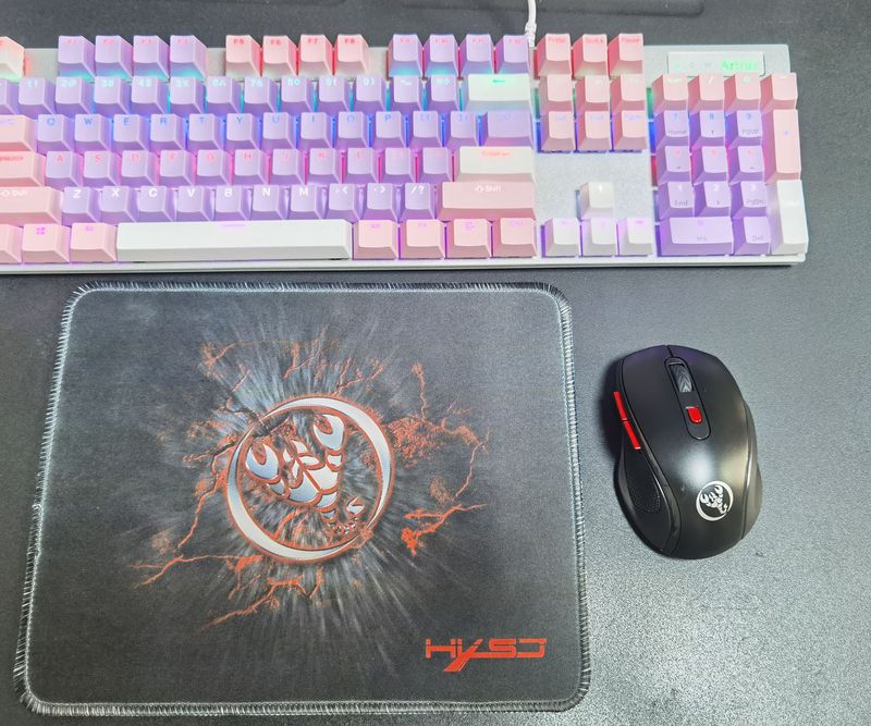 HXSJ brand series mouse pad 26x21x2cm resin material locking edge heat transfer printing process_voghion.com