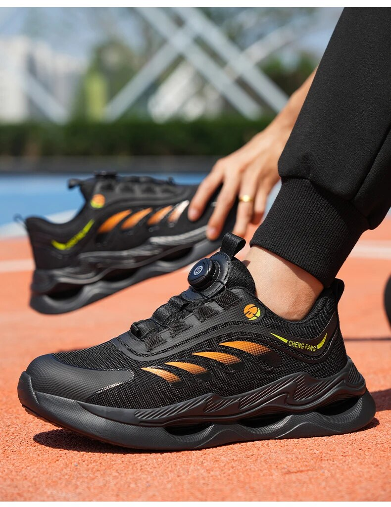 Kvalitetssäkerhetsstövlar Rotary Spänne Sneakers Oförstörbara Anti-smash Anti-punktering Arbetsskor för män_voghion.com