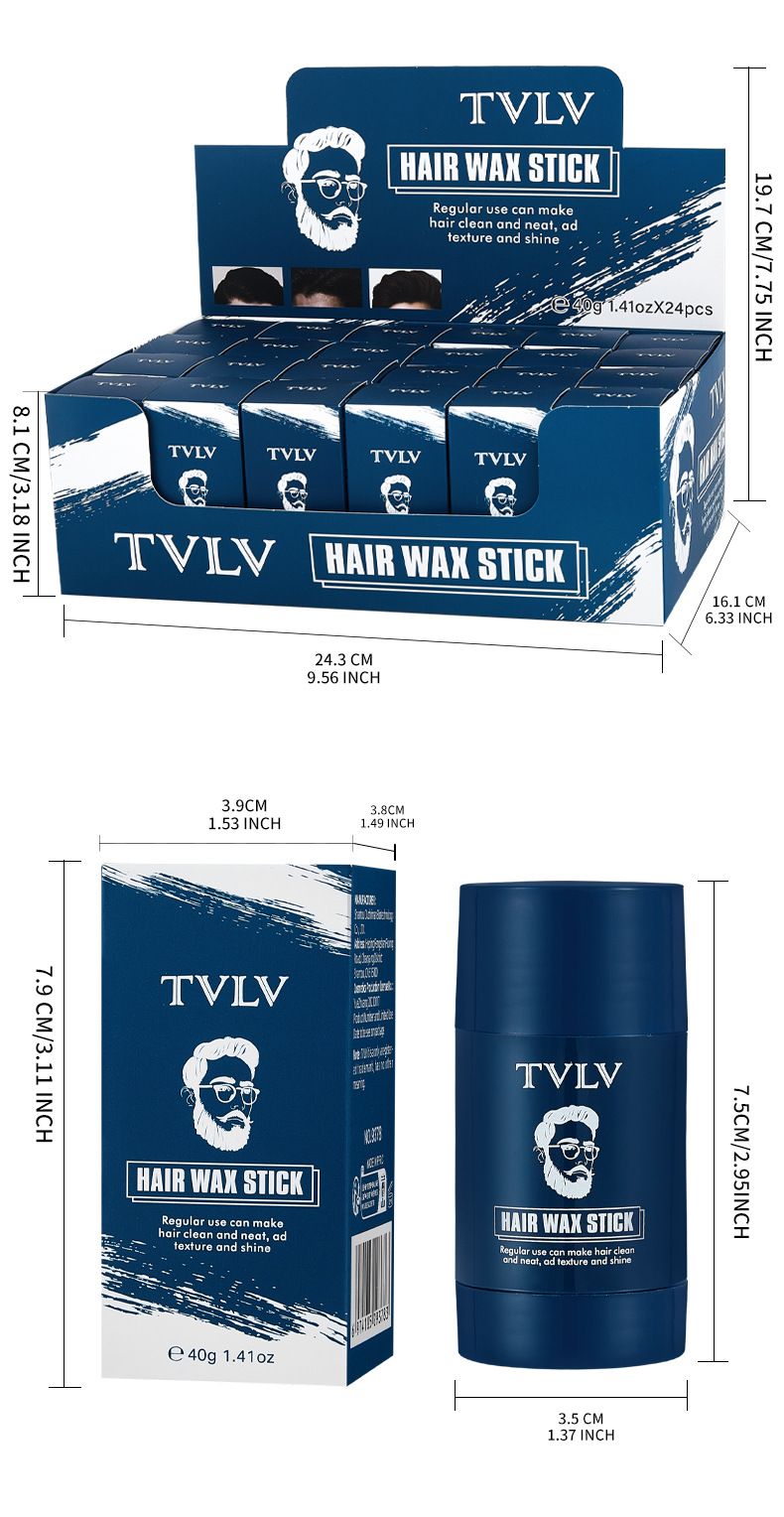 TVLV Wosk do stylizacji włosów dla mężczyzn Mocny lakier do włosów Zapach Gładki utrwalony wosk do włosów w sztyfcie Żel 40g_voghion.com