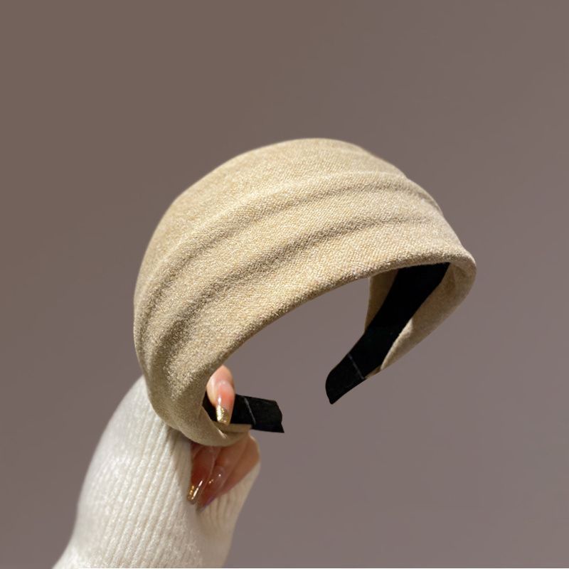 Fascia per capelli autunno inverno 2025 con tesa larga e snellimento del viso, nuova fascia per capelli alta con teschio, fascia per capelli alla moda di alta qualità_voghion.com