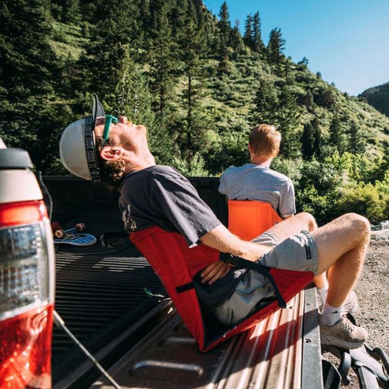 Chaise de camping portable épaisse et résistante à la saleté, idéale pour l'extérieur, avec dossier et coussin anti-humidité_voghion.com