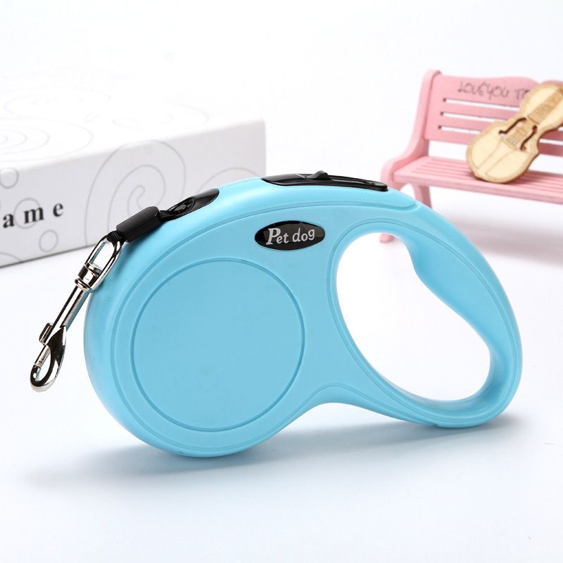 Guinzaglio retrattile automatico per animali domestici, portatile, ideale per passeggiate all'aperto con cani di taglia grande, media e piccola._voghion.com