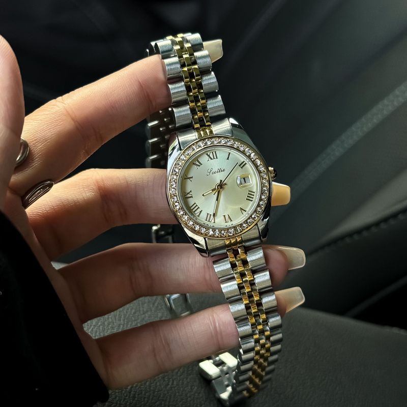 Scottie9739 Neue Kalender Roman Klassische Damen-Armbanduhr, wasserdicht_voghion.com