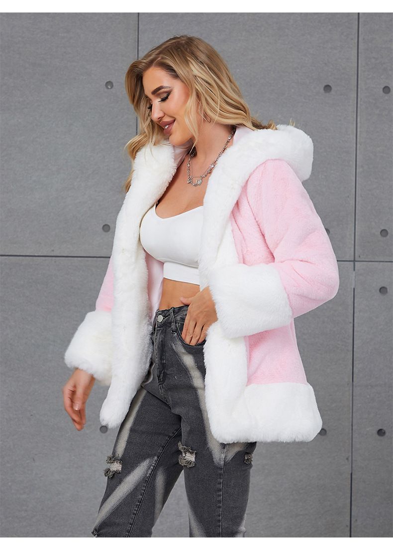 Women's fashion warm casual imitation fur coat_voghion.com