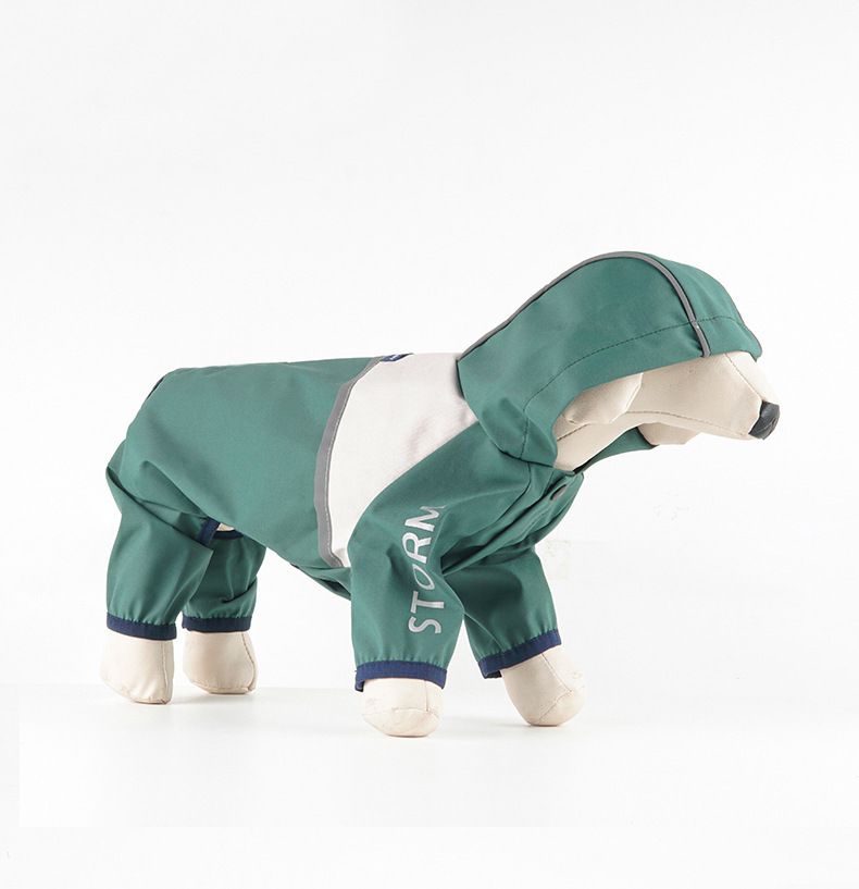 Pet And Dog Clothing, Rainproof, Breathable, Portable, Four Legged Raincoat, Reflective Night Coat_voghion.com