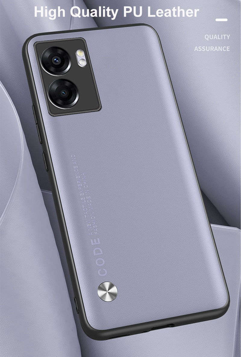 Luxus Leder Handyhülle für OPPO A97 A96 A77 A57 5G 2022 Hülle Matte Silikon Vollschutzhülle für OPPO A76 A36 A3_voghion.com