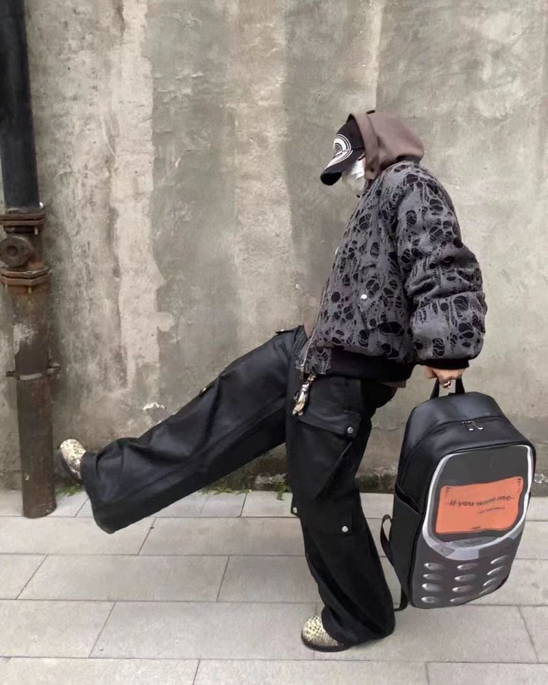 Online-Dating-Experte Nischenrucksack "Ruf mich an, wenn du mich vermisst" PU-Leder-Buchrucksack_voghion.com