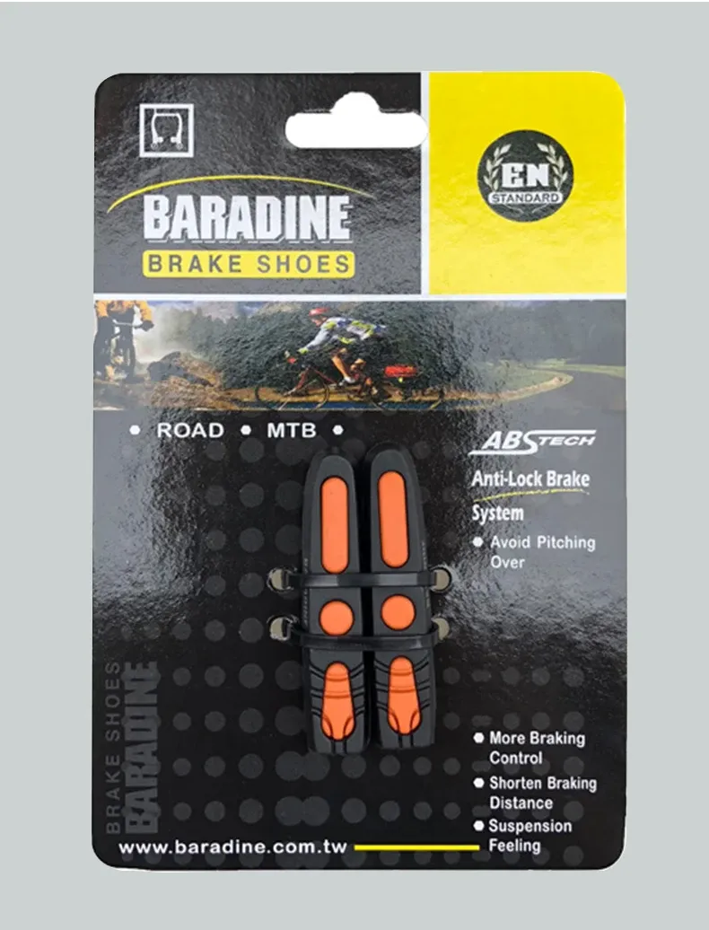 Baradine Anti-lock Tech metallfälgbelägg utbytbara ABS-stoppblock för racercykel BMX hopfällbar cykel V-broms sidobroms_voghion.com