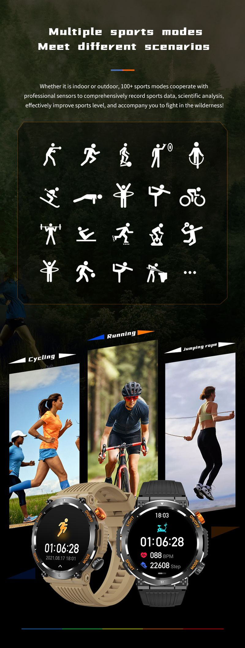 Reloj inteligente Aolon HT17 de 1,46 pulgadas con pantalla completa, llamadas Bluetooth, monitor de ritmo cardíaco y sueño, varios modelos deportivos._voghion.com