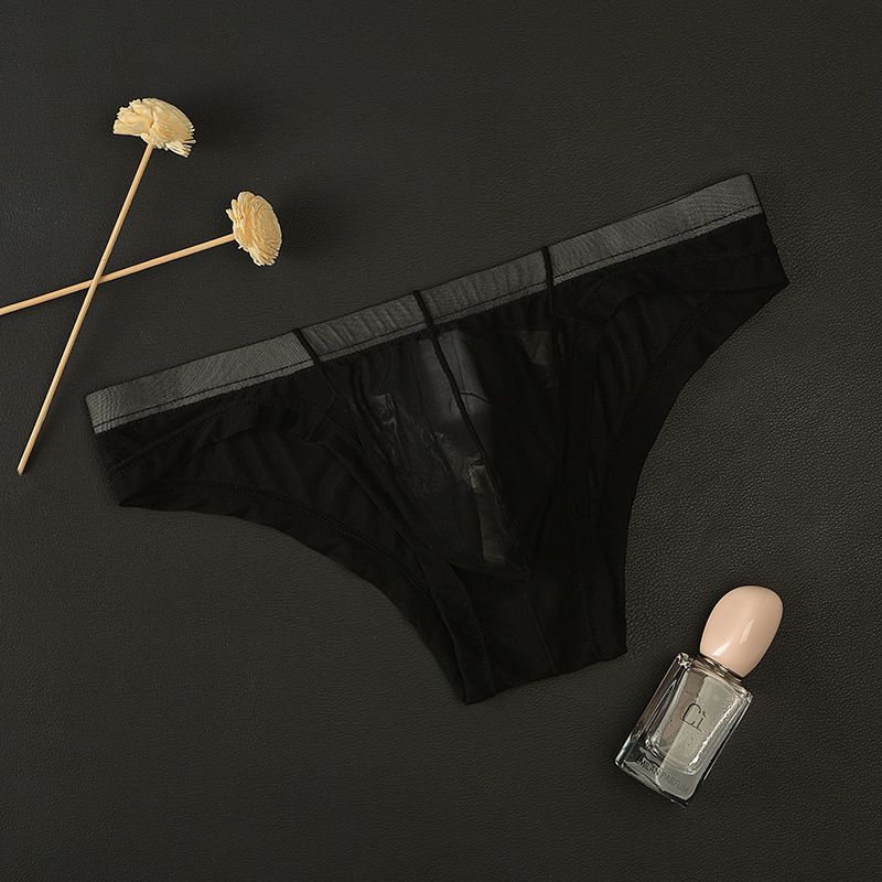 Junyou Herenondergoed Mesh Transparante Slips Dunne Herenzak Sexy Ademende Zomershorts voor Jonge Mannen_voghion.com