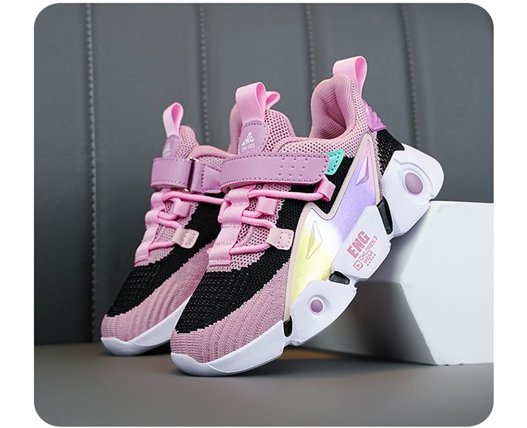 Kinderschuhe Mädchen Sportschuhe Trendy Schuhe 2024 Frühjahr und Herbst Neue Jungen Leichte Laufschuhe mit weicher Sohle für mittlere und große Kinder_voghion.com