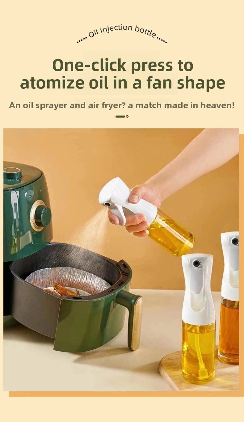 Ölsprühflasche Sprühtyp Haushaltsküchenspray Olivenöl BBQ Kontrolle Fettreduzierung Glasölsprühtopf_voghion.com