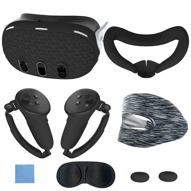 7PCS Silikon für Meta Quest 3 Zubehör Anti-Scratch TPU Schutzhülle VR Headset Sleeve Shell Case_voghion.com