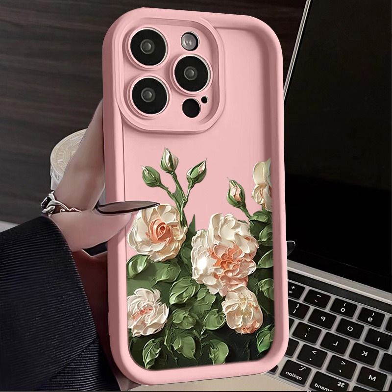 Cute Flower Soft Silicone Case For Redmi Note 13 12 11 10 9 8 7 Pro Plus 11S 13C 12C Matte Camera Protection Phone Cover_voghion.com