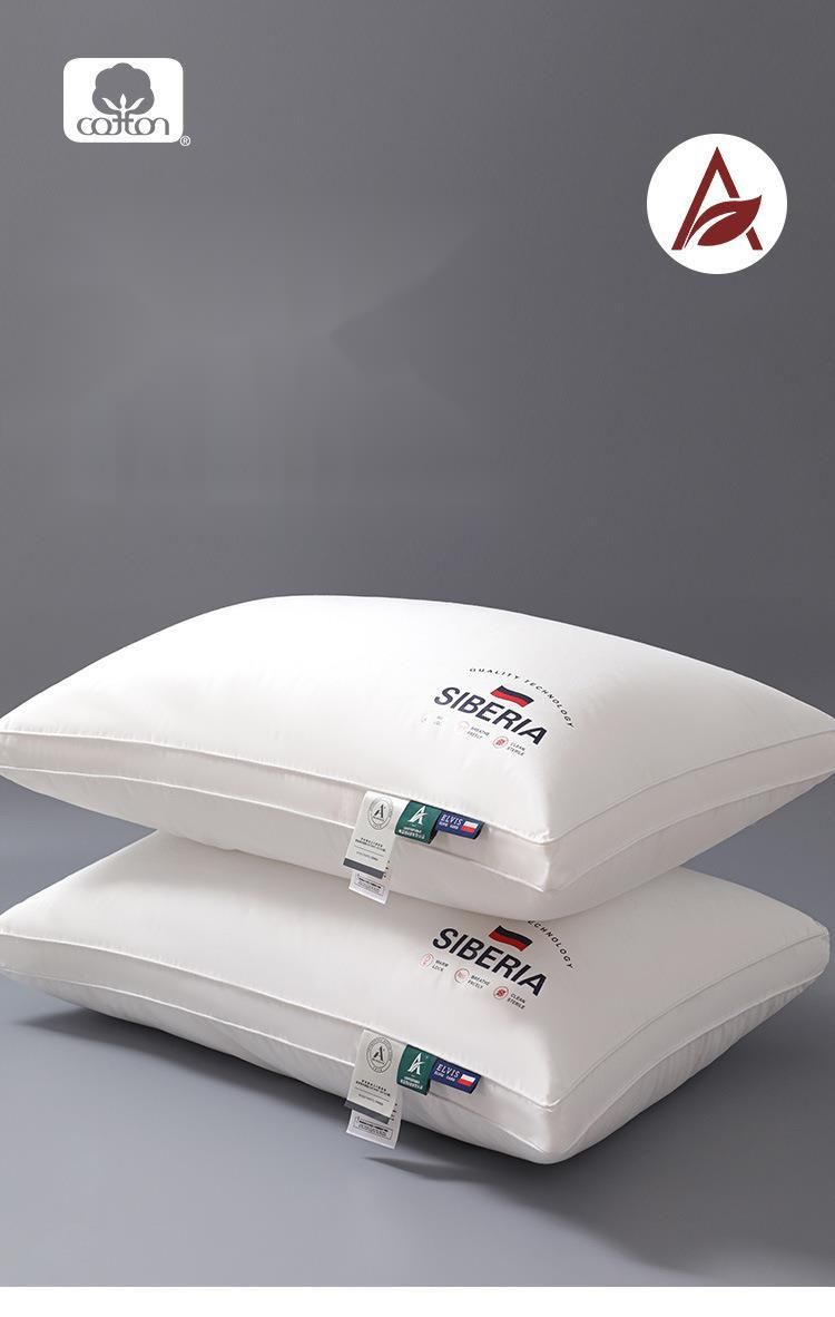 Oreiller lavable en coton de classe A pour dortoir d'étudiants, hôtel Star, haute résilience, simple ou double_voghion.com