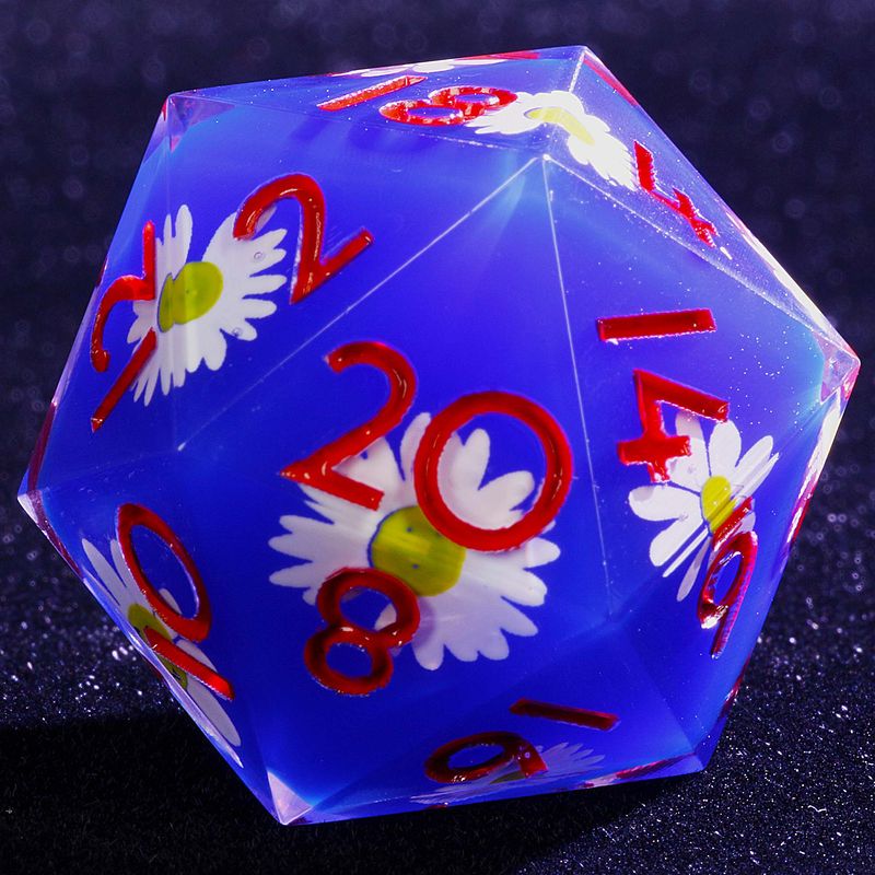 9 Polyhedrale Hars Dobbelstenen Sets D&D Denim Daisy Sun Voor Dungeons Dragons RPG_voghion.com