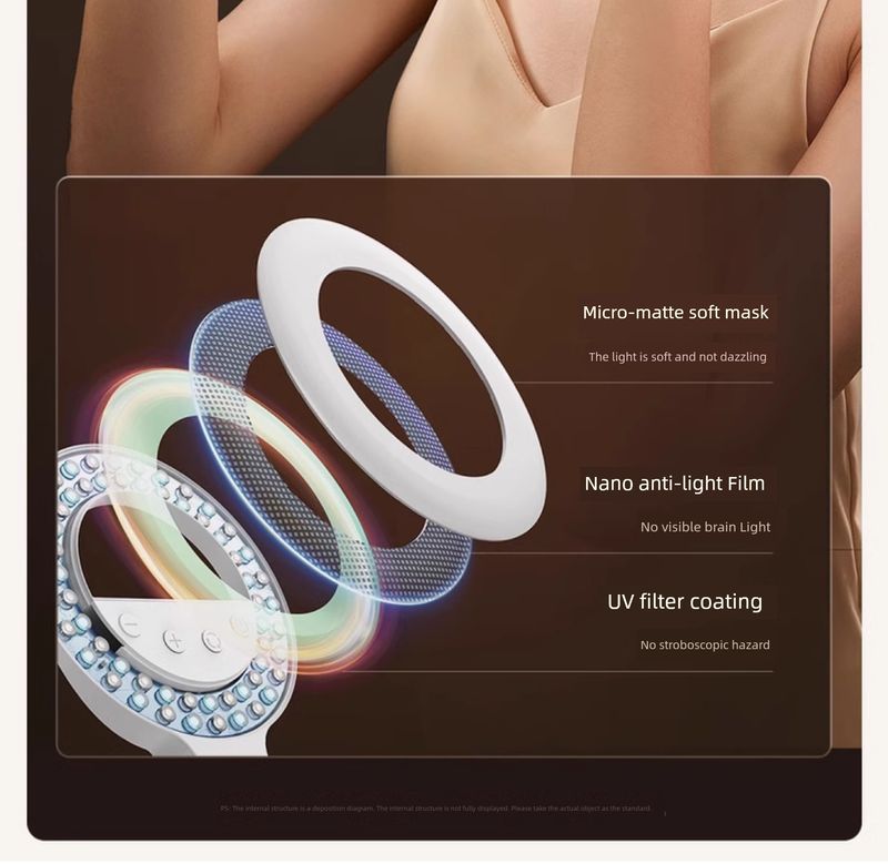 Mobile Phone Selfie Fill Mini Portable Photo-Taking And Filming Beauty Clip-on LED Lamp Charging Ring Pocket Light_voghion.com