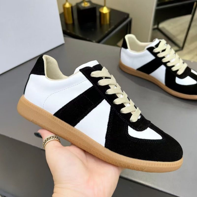 High Version Internet Celebrity Classic Paar Casual Board Schnürschuhe Sport weiße Schuhe M6 echtes Leder_voghion.com