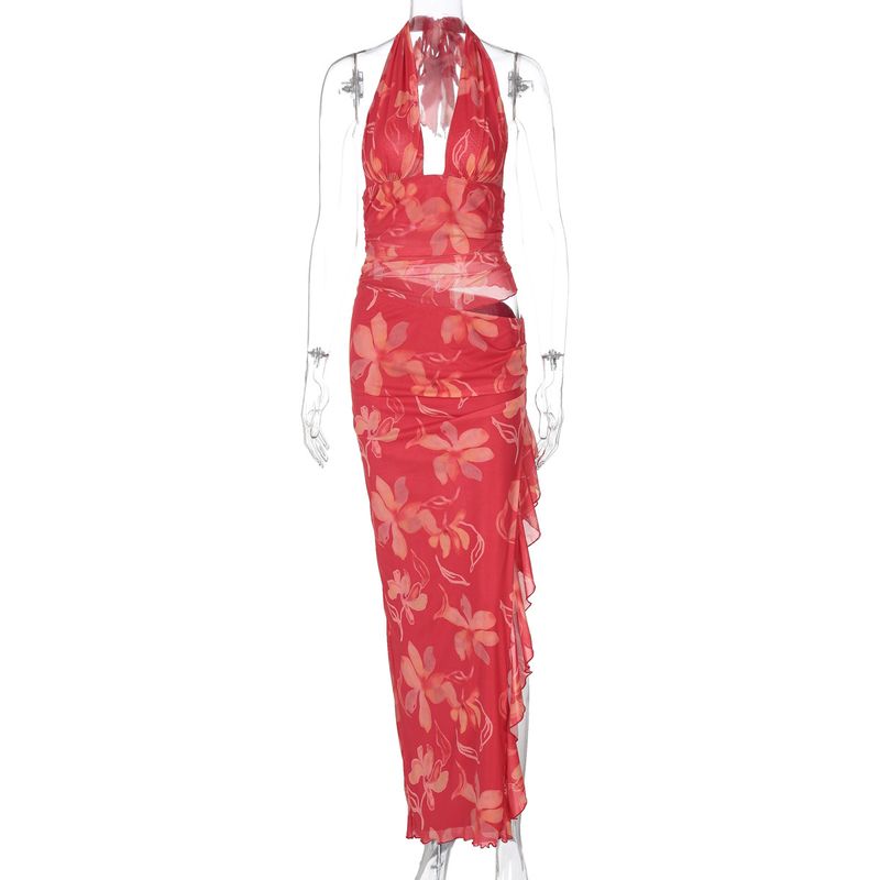 Long Sleeveless Round Mini Spring Autumn High Zipper Button Printed Solid Breathable Comfortable Garment Outfit_voghion.com