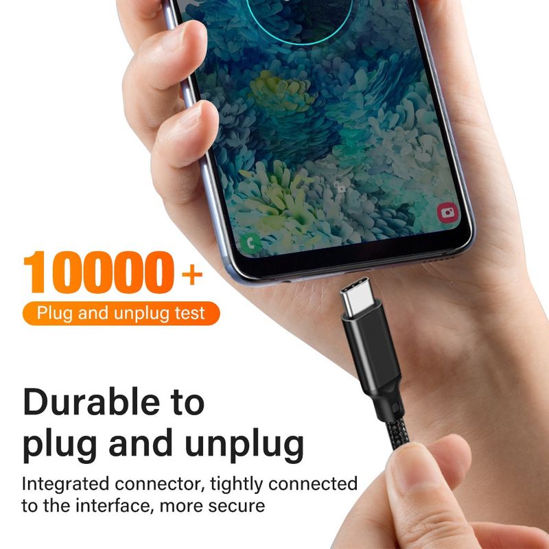 Câble USB-C Type-C PD à charge rapide 60 W pour iPhone 16, 15 Pro Max, Samsung S25 et S24_voghion.com