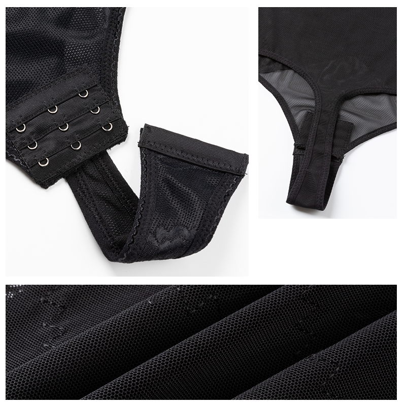 Mesh Cross Sexy Patchwork Thong Shaper For Women COMFREE Tummy Reducer Waist Slimmer Lingeries Bodyshaper Hip_voghion.com