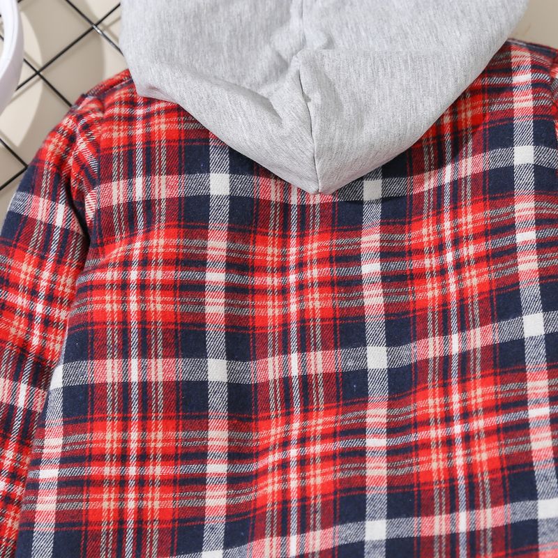 2024 Autunno Nuovo Uomo Abbigliamento Lettera Stampata Felpa Con Cappuccio A Scacchi Cappotto Pantaloni Set_voghion.com